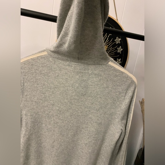 NWT RLX Cashmere Ralph Lauren Washable Hoodie Grey Sweater Stripes Pullover New - Picture 14 of 14